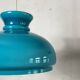 Large blue opaline glass pendant light 30 cm