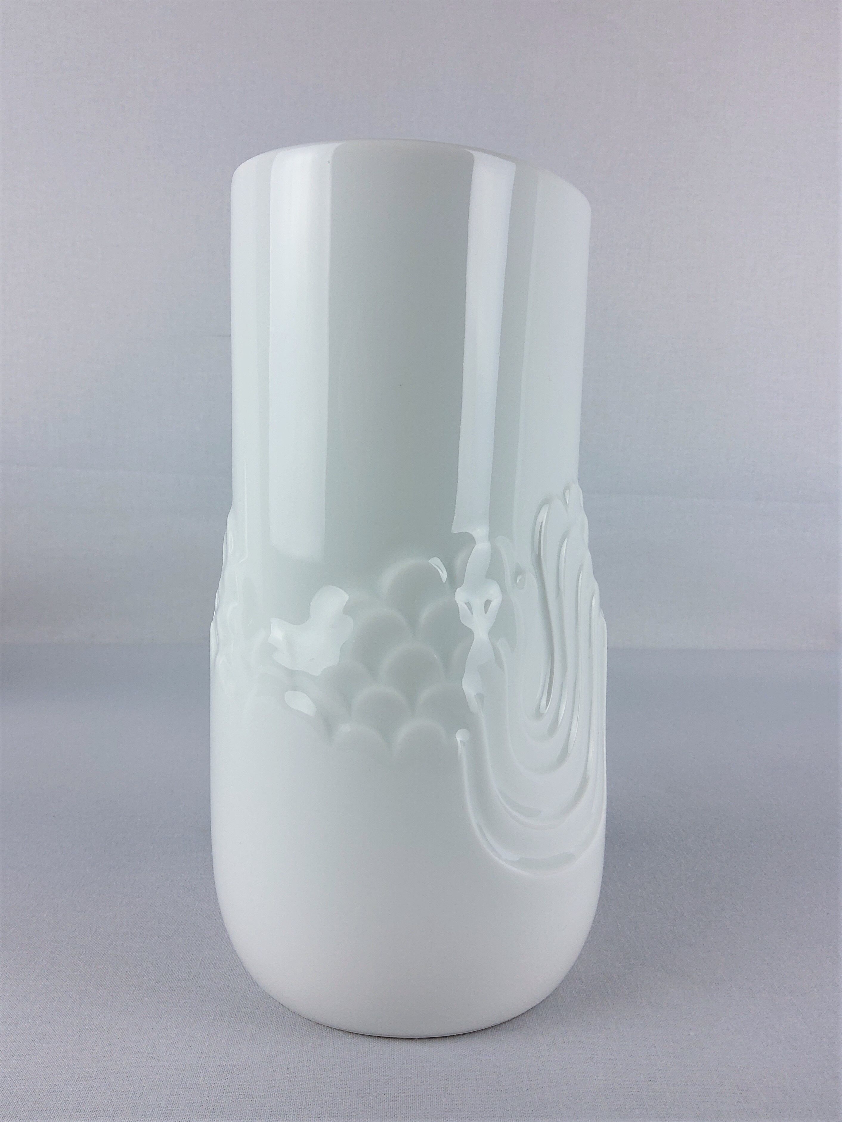 Thomas vintage porcelain white vase 1970