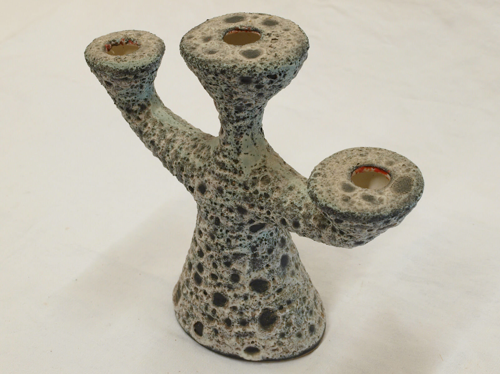 Dieulefit ceramic anthropomorphic candlestick or candlestick