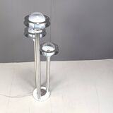 Lampadaire Space Age chromé et verre, années 1970