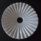 French Vintage 1930s Art Deco White Opaline Glass Pleated Lamp Shade