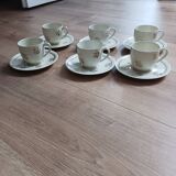 50s Limoges art porcelain cups