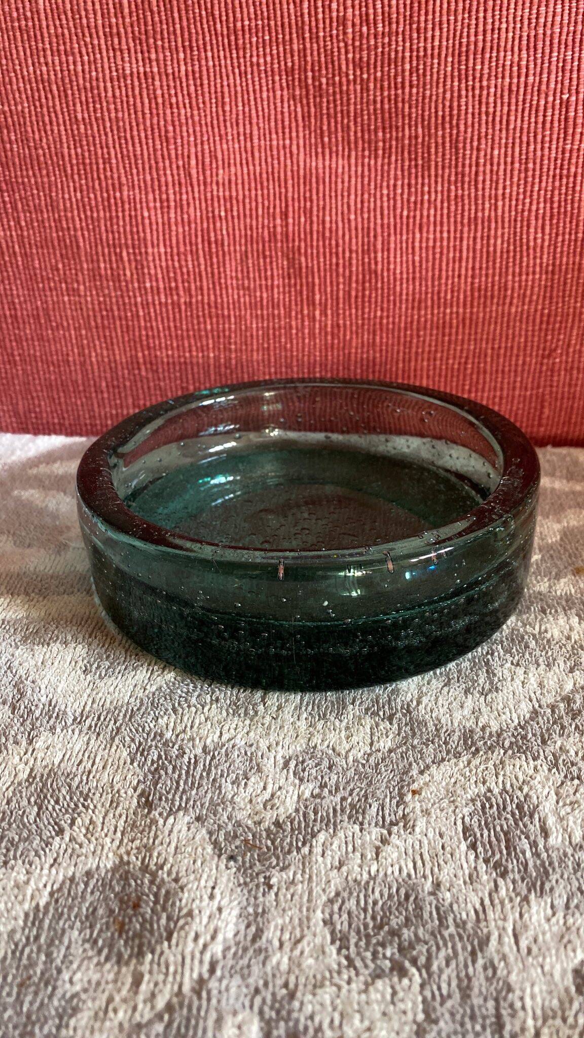 Cendrier vintage bleu