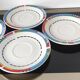 Set of small plates, vintage saucers in porcelain.