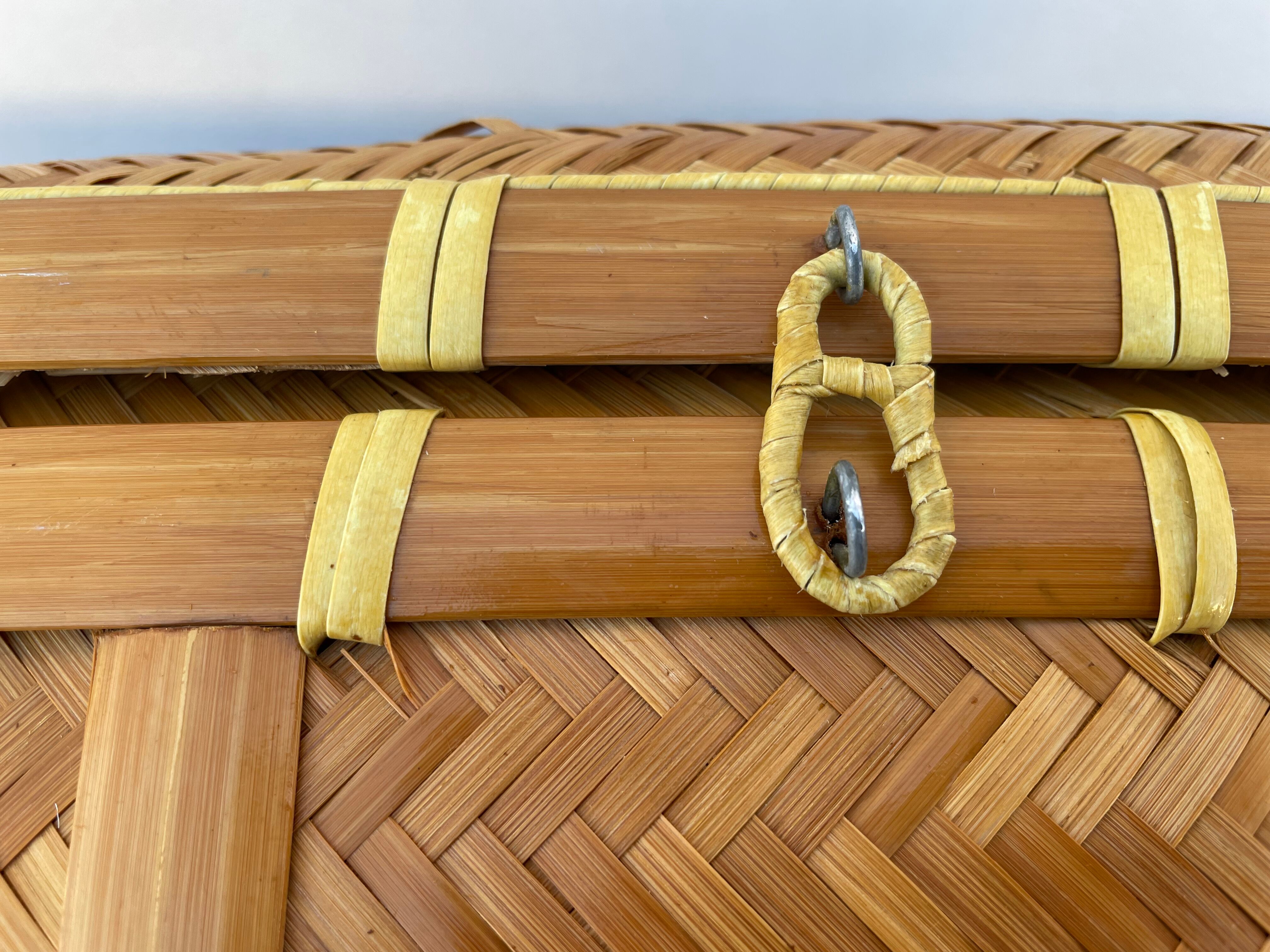 Woven rattan trunk