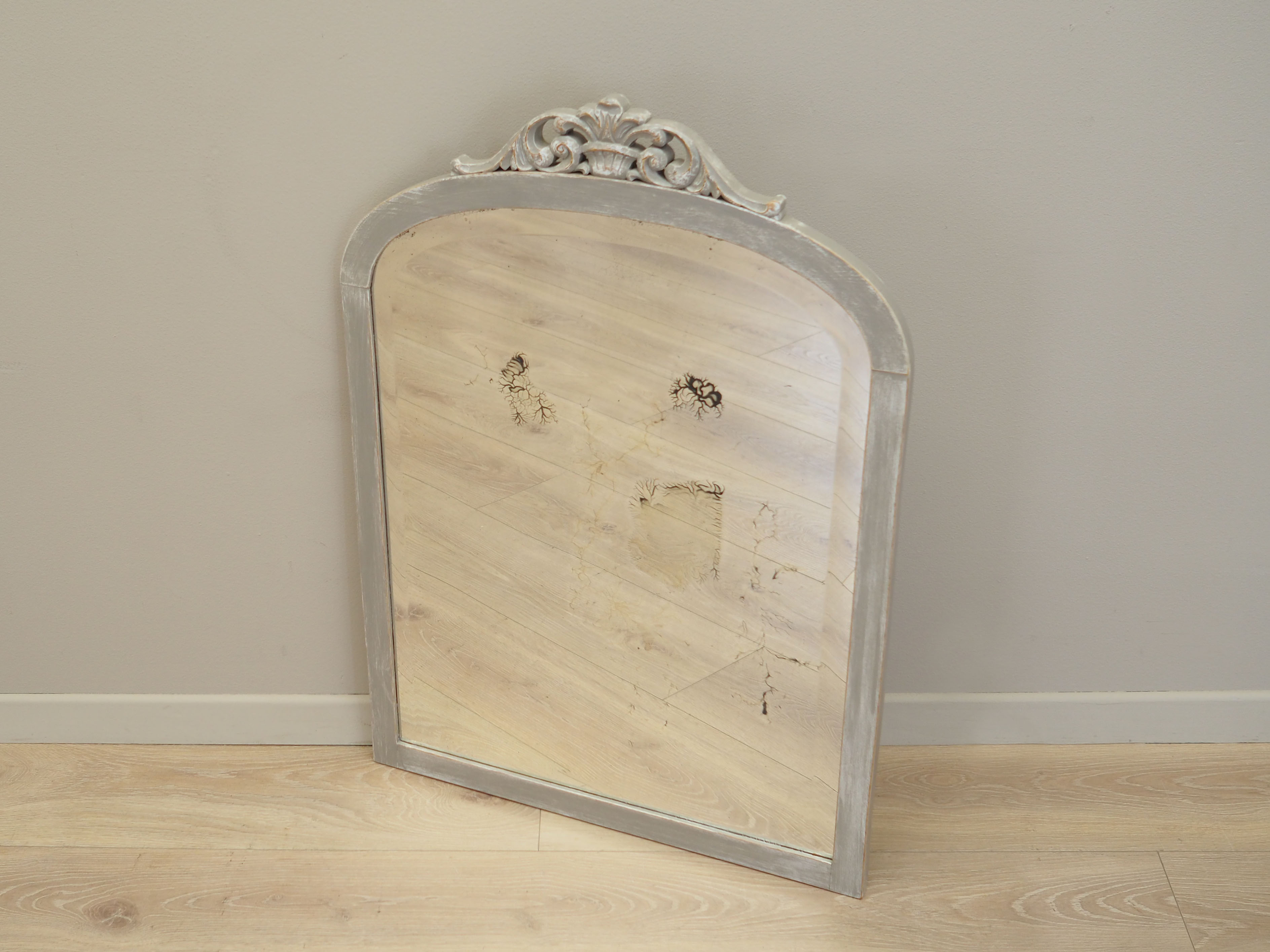 Miroir cadre en pin, design danois, années 1960, production: Danemark