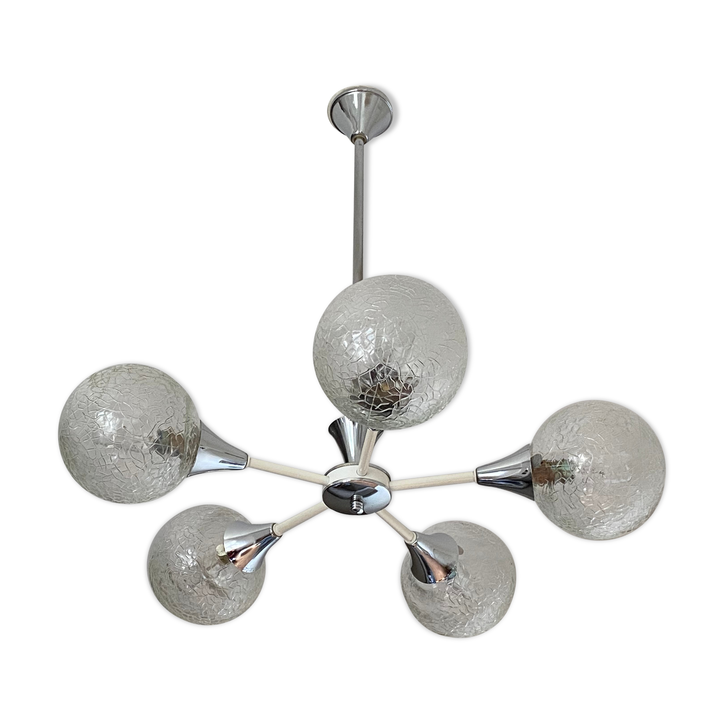 Chandelier "SPUTNIK". 1970. Space age.