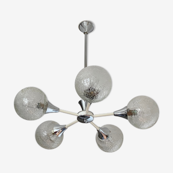 Chandelier "SPUTNIK". 1970. Space age.