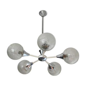 Chandelier "SPUTNIK". 1970. Space age.