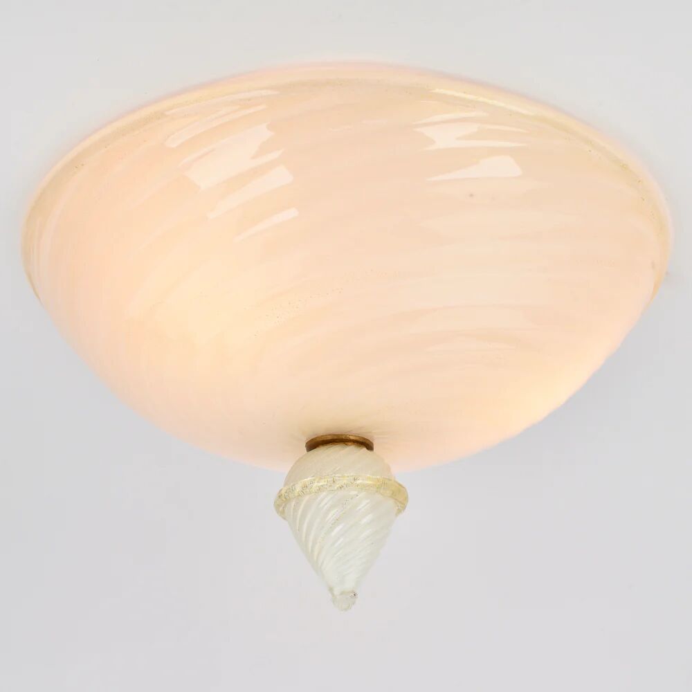 Plafonnier en verre Murano Barovier & Toso, milieu du siècle