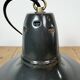 Industrial French Black Enamel Factory Pendant Lamp, 1960s