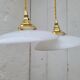 Duo de suspensions en opaline blanche