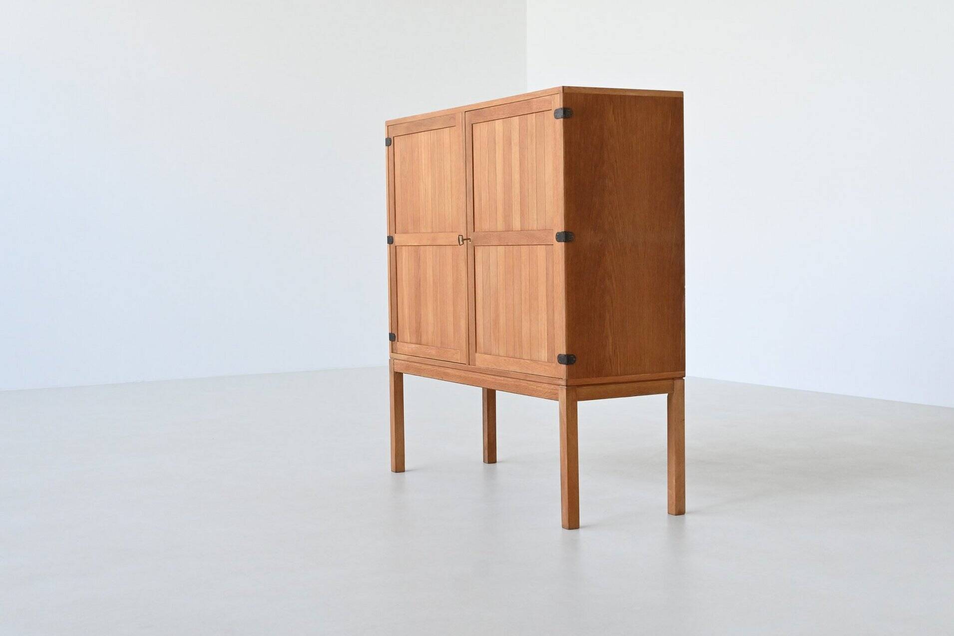 Kurt Ostervig high cabinet in oak A/S Randers Denmark 1960