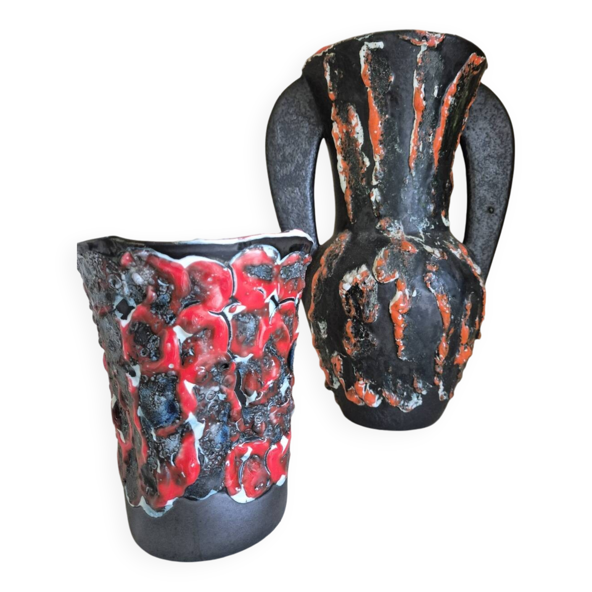 Lot of Vallauris type vases