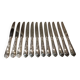 12 silver-plated dessert knives, Ercuis silversmith, Louis XV style, 29