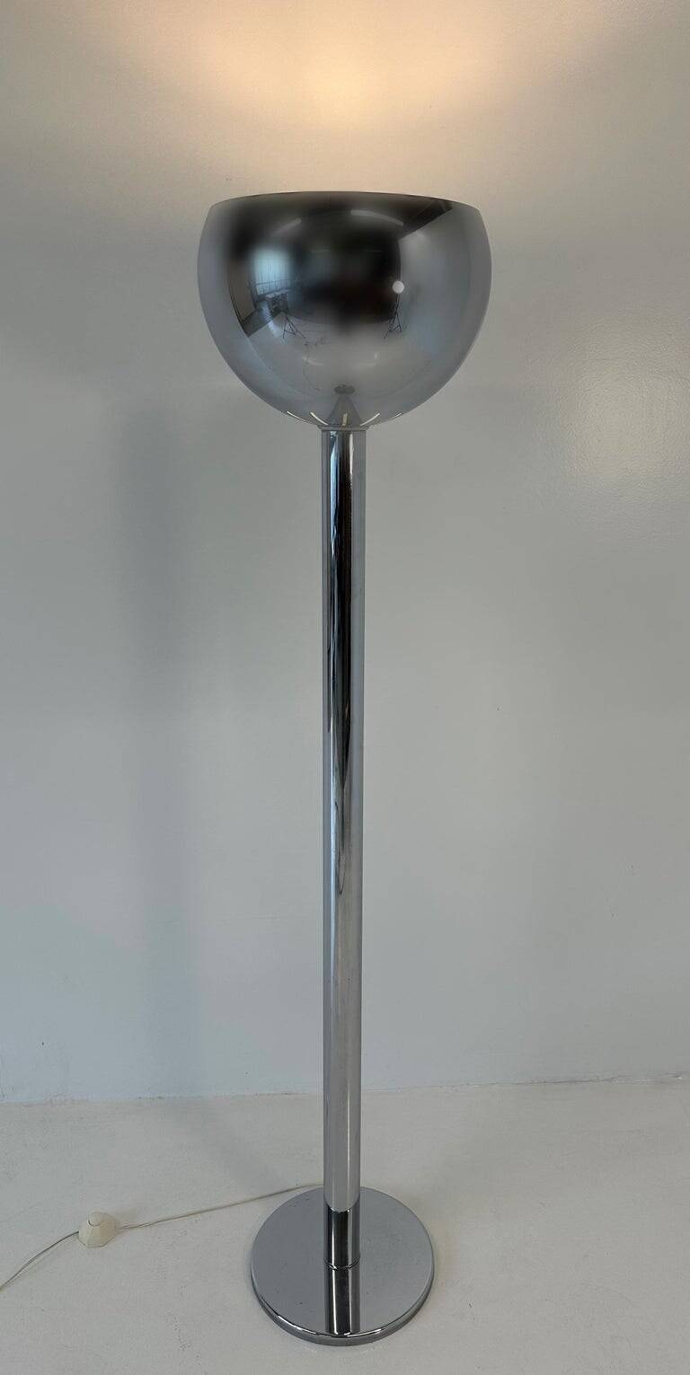 Chrome floor lamp AM2Z by Franco Albini for Nemo Lighting, 1970