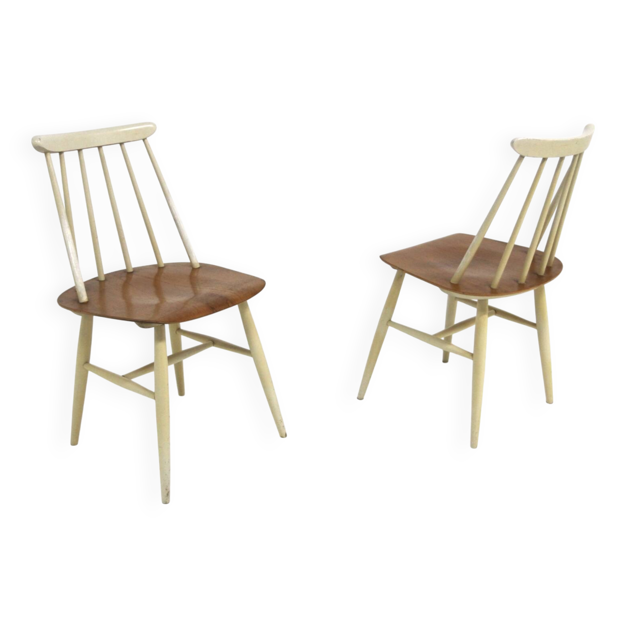 Set of 2 Scandinavian "Fanett" chairs by Ilmari Tapiovaara, Sweden, 1960