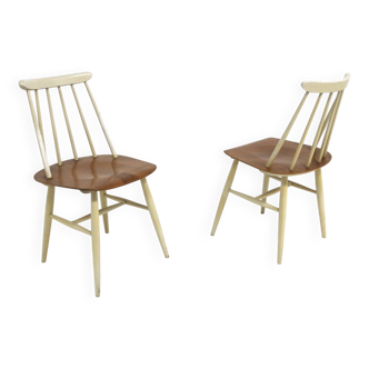 Set of 2 Scandinavian "Fanett" chairs by Ilmari Tapiovaara, Sweden, 1960
