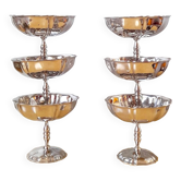 Set of 6 stainless steel ice cream/dessert cups
