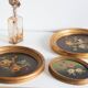 Lot de 3 tableaux bouquet de fleurs