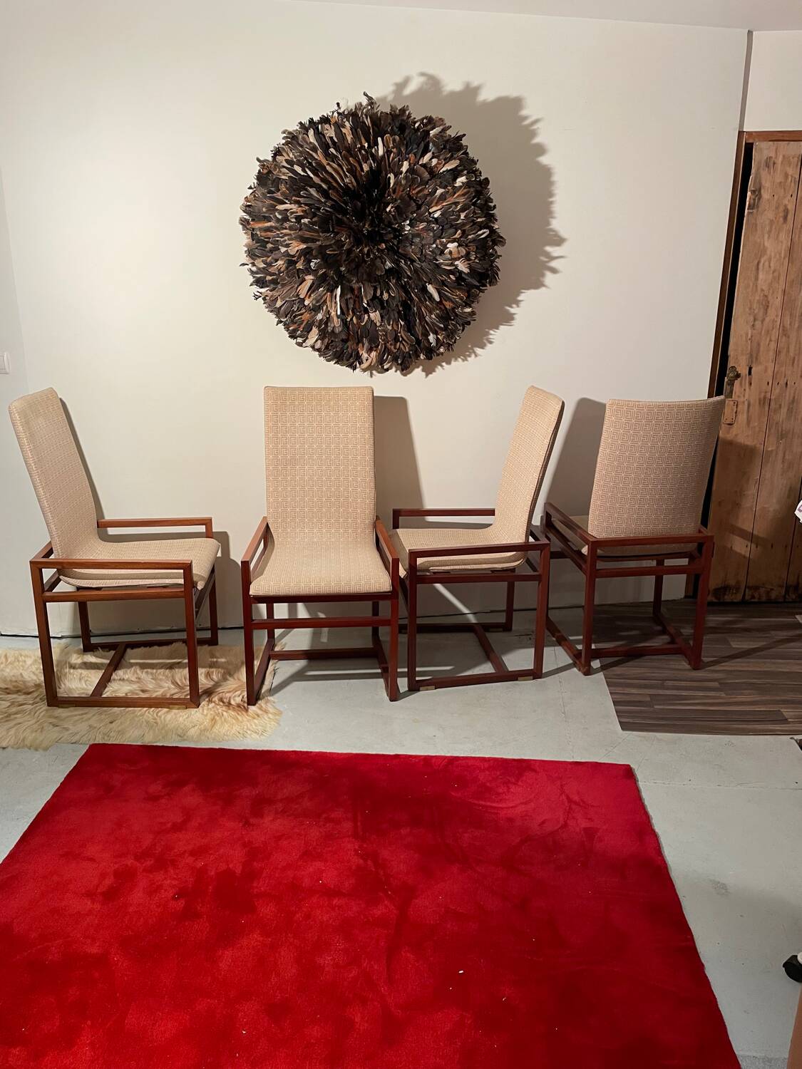 4 chaises Pierre Balmain, 1980