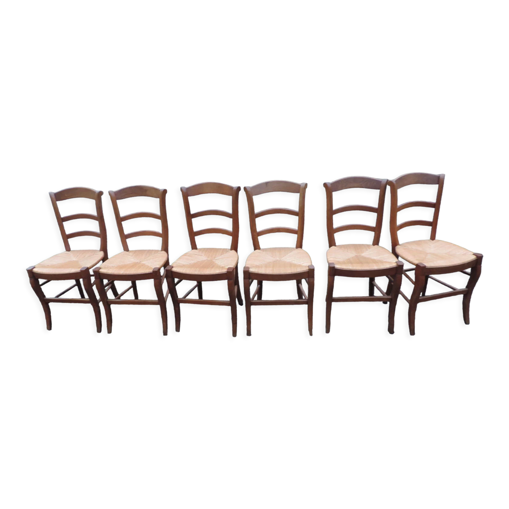 Set of six 1970 oak chairs