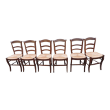 Set of six 1970 oak chairs