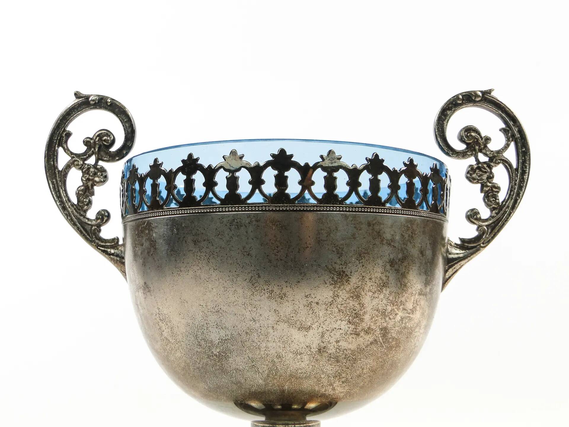 Sugar bowl, Art Nouveau, silver-plated brass, WMF, Germany, 1900s