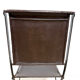 Ensemble de 2 chaises pliantes anciennes en fer forgé et cuir