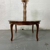 Chippendale Coffee Table in Wood, Canning and Glass