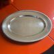 Oval silver-plated metal dish