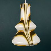 Mid-century brown opaline glass pendant, Murano, Italy, 1950s