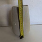 Glazed stoneware vase, signed, Japandi / wabi-sabi style, 1980s.