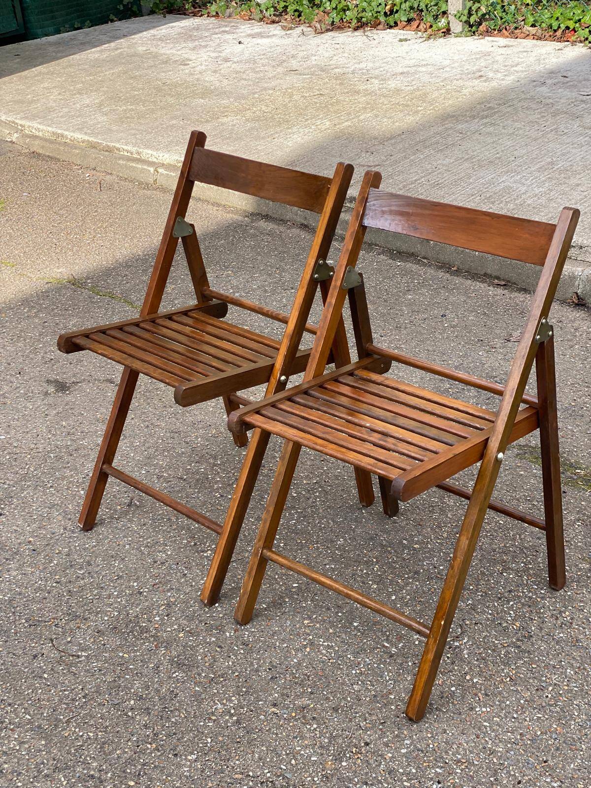 2 foldable Scandinavian chairs from the 1970s