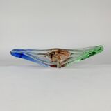 Art glass bowl by F. Zemek for Mstisov Glassworks, Rhapsody collection, Czechoslovakia 1950's