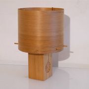Lampe suedoise en bois 1970