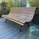 Old slatted public bench
