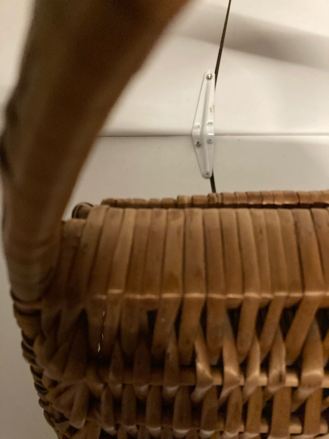 Vintage 70s wicker shopping basket