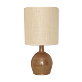 Stoneware and woven jute lamp