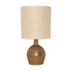 Lampe grès et jute tissée