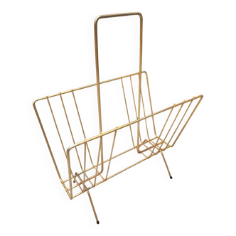 Porte revue vintage en métal doré