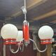 Suspension a trois boules opaline italien style targetty années 1960 70