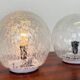 Pair of design mid century artglass Table Lamps, 1980s - Czechoslovakia