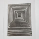 Dessin abstrait 4 noir et blanc au fusain