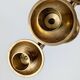 Vintage brass floor chandelier, 3-branch candle holders