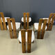 Set of 6 brutalist dining chairs, 1960s