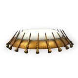 Set of 2 Brutalist sconces, France 1960s