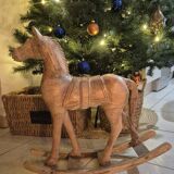 Handcrafted vintage rocking horse