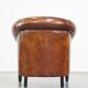 Fauteuil club vintage en cuir de mouton