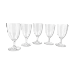 5 verres à eau en cristal